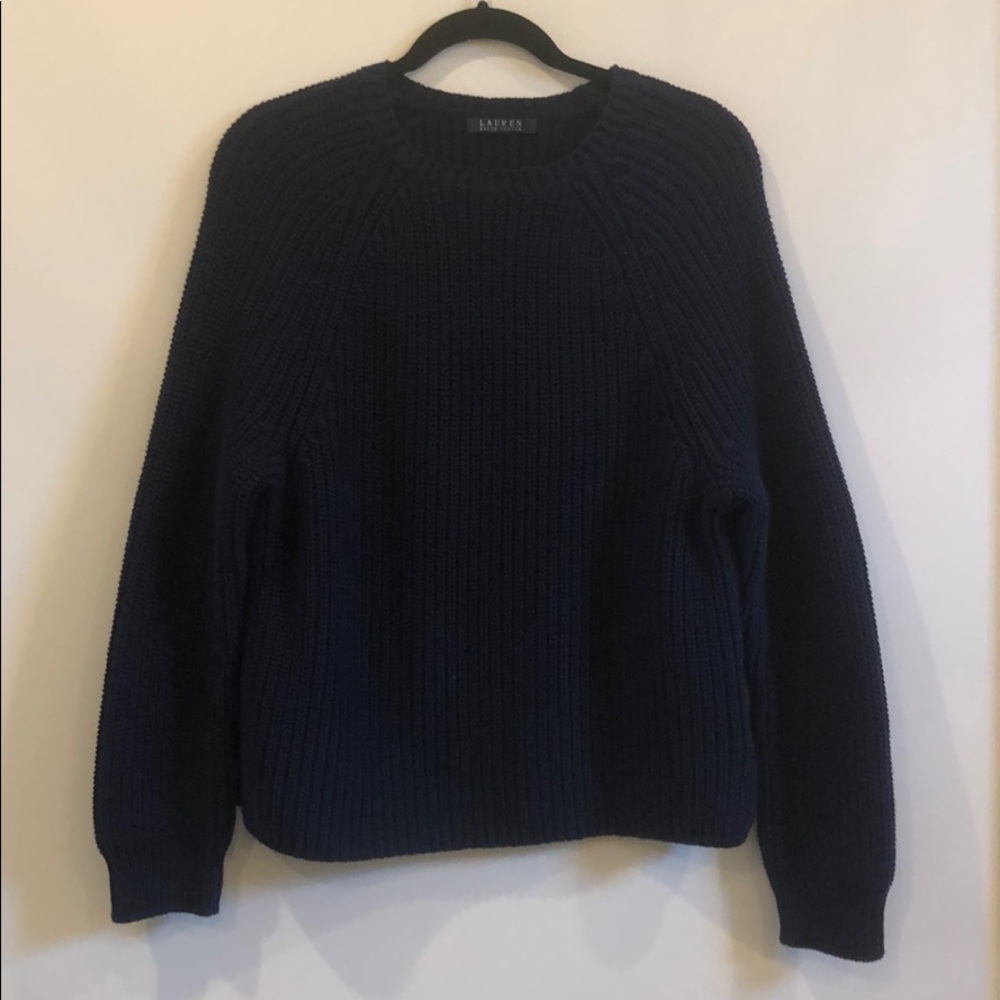 Navy blue Ralph Lauren chunky knit sweater